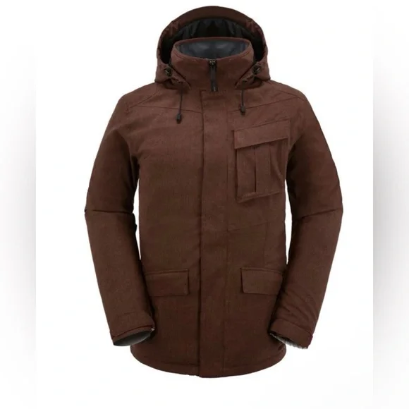 Men’s Volcom Mails Ins Jacket Near to New Condition no Flaws Brown Size Medium - Picture 1 of 14
